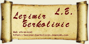 Ležimir Berkolivić vizit kartica